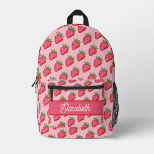 Sac À Dos Imprimé Cute Red Pink Fraise personnalisée
