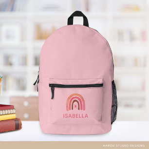 Sac À Dos Imprimé Cute Rose arc-en-ciel Personnalisé École de filles