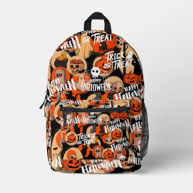 Sac À Dos Imprimé  Cute & Scary Halloween Spooky vibes  (Recto)