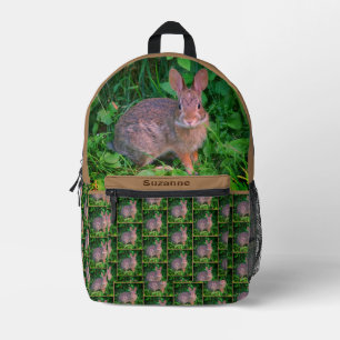 Sac À Dos Imprimé Cute Wild Brown lapin Animal personnalisé