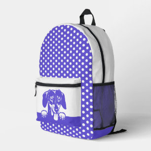Sac À Dos Imprimé Dachshund mignon et pois