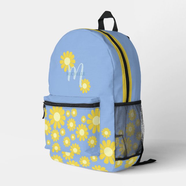 Sac À Dos Imprimé Daisy Blue Green (Coin arrière droit)