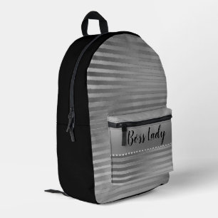 Sac À Dos Imprimé Dame Boss Silver Sleek