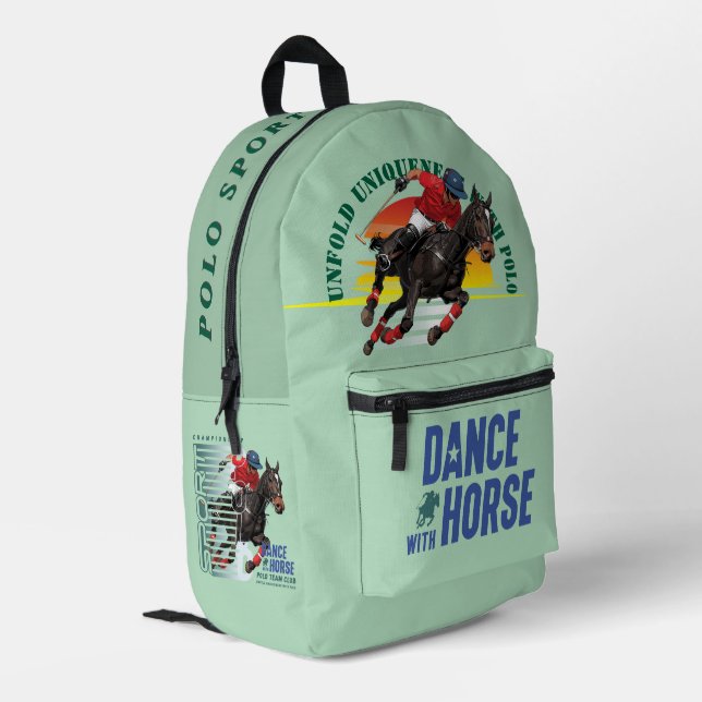 Sac À Dos Imprimé Danse avec Cheval (Polo Sport) | (Coin arrière gauche)