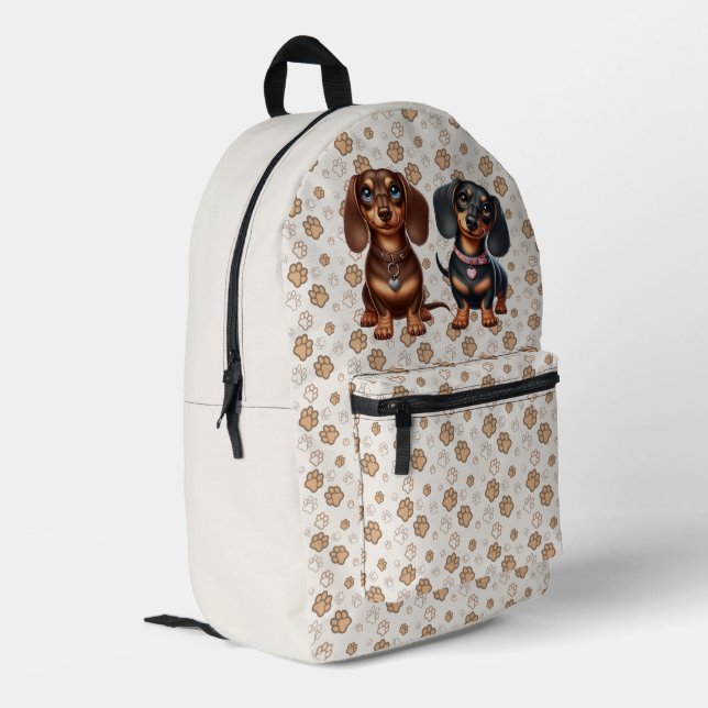 Sac À Dos Imprimé De mignons amis dachshund (Coin arrière gauche)