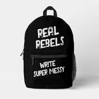 Sac À Dos Imprimé De vrais rebelles écrivent super salement, Cool Bl