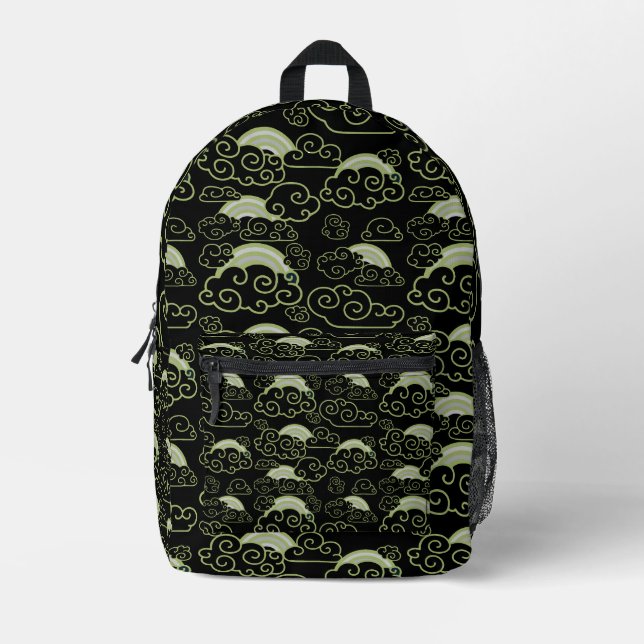 Sac À Dos Imprimé Décor Japandi (Recto)