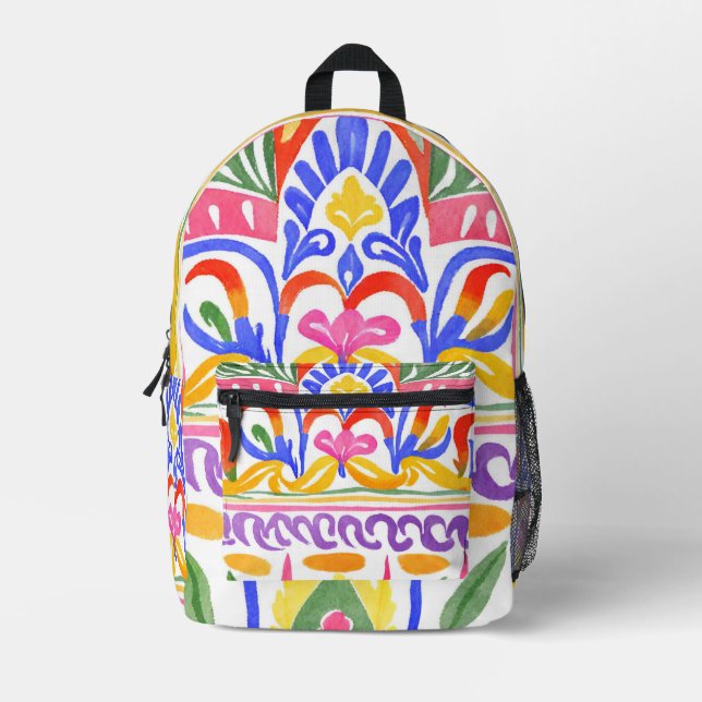 Sac À Dos Imprimé décoration traditionnelle roumaine (Recto)