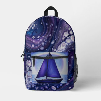 Sac À Dos Imprimé DeepPurpleCosmicMarble