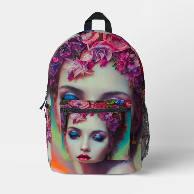 Sac À Dos Imprimé Déesse des fleurs (Recto)