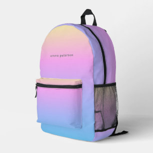 Sac À Dos Imprimé Dégradé Abstrait de la vibe de coucher du soleil