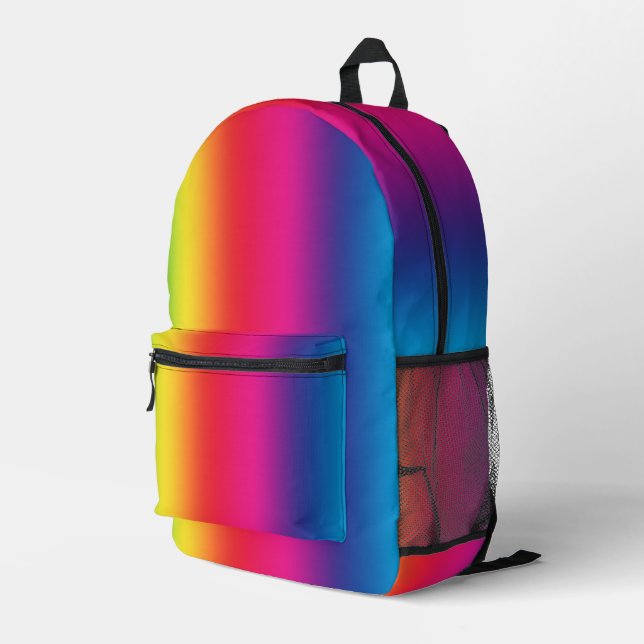 Sac À Dos Imprimé Dégradé Arc-en-ciel (Coin arrière droit)