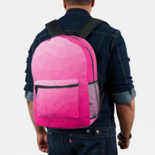 Sac À Dos Imprimé Dégradé rose chaud motif en maille géométrique