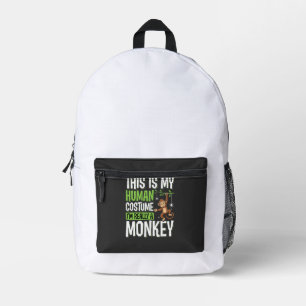 Sac À Dos Imprimé Déguisement de singe drôle vecteur Halloween