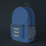 Sac À Dos Imprimé Deja Vu Bleu Saison Printemps Couleur Solide<br><div class="desc">Sac à dos tout sur impression coudre style sac de rangement imprimé avec l'illustration Deja Vu Blue Spring Season Solid Color et sélectionnez la collection de produits par TheFabricSeal impression sur demande shop à Zazzle.com #ZazzleMade https://www.zazzle.com/store/thefabricseal TheFabricSeal ©️ Original. Cette phrase Deja Vu a une association avec le sentiment que...</div>