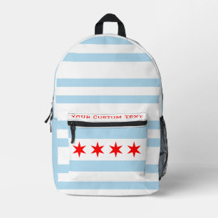 Sac À Dos Imprimé Design avec le drapeau de chicago, fierté de la vi
