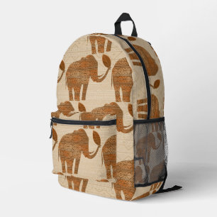 Sac À Dos Imprimé Design d'art tribal des éléphants