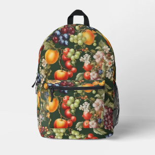 Sac À Dos Imprimé Design italien élégant avec Fruits et Fleurs