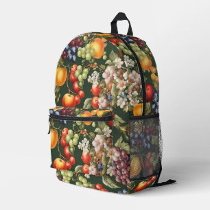Sac À Dos Imprimé Design italien élégant avec Fruits et Fleurs