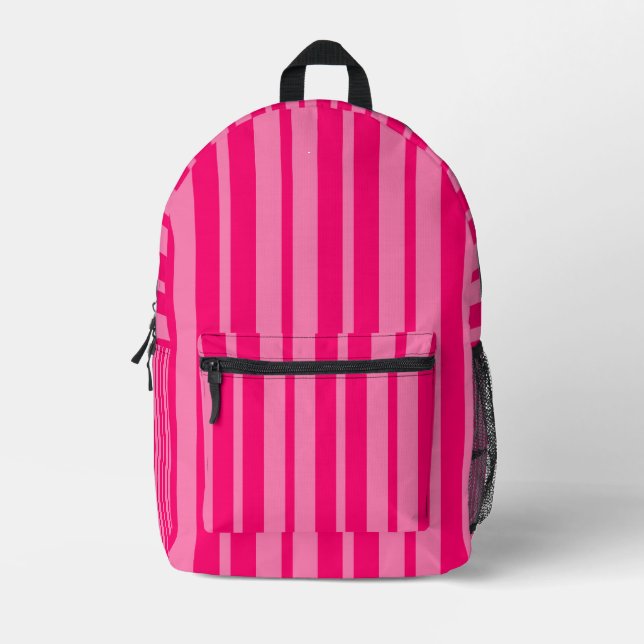 Sac À Dos Imprimé Design Motif léger et rose chaud (Recto)