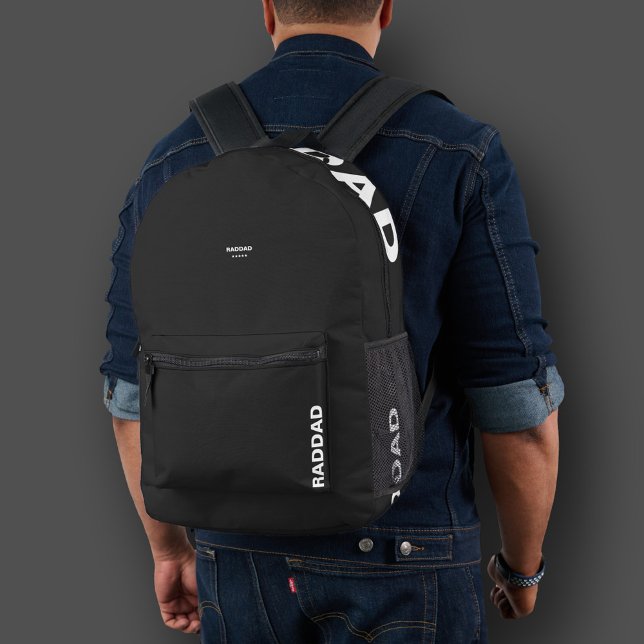 Sac À Dos Imprimé Design sportif Rad Papa Fête des pères moderne (Stylish Sporty Rad Dad Father's Day Modern Printed Backpack
)