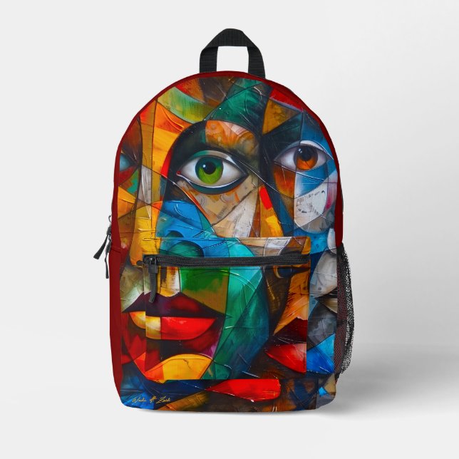 Sac À Dos Imprimé Dessin abstrait de fille (Recto)