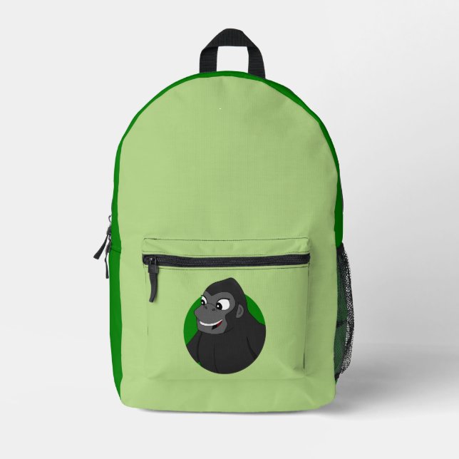 Sac À Dos Imprimé Dessin animé de gorille  (Recto)