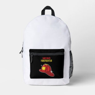 Sac À Dos Imprimé Dessin animé de pompier héros Casque rouge d'appré