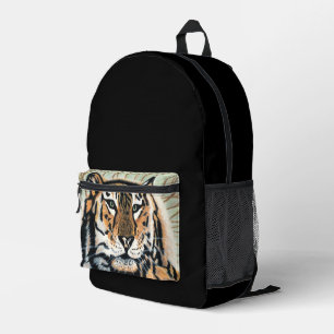 Sac À Dos Imprimé Dessin au crayon couleur Tiger Art