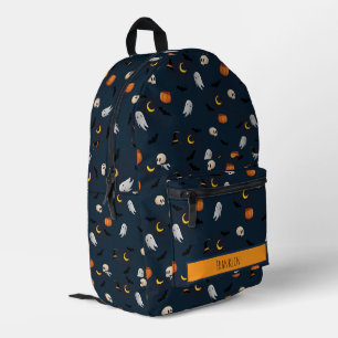 Sac À Dos Imprimé Dessin d'Halloween I Nom personnalisé