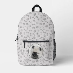 Sac À Dos Imprimé Dessin Keeshond Chiot - Joli dessin original Chien