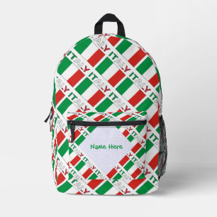 Sac À Dos Imprimé Dessin personnalisé de l'héritage avec drapeau ita