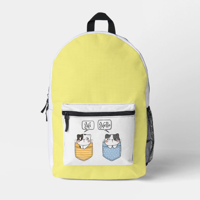 Sac À Dos Imprimé deux chats (Recto)