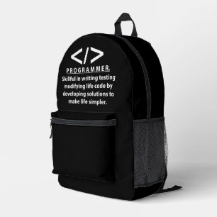Sac À Dos Imprimé Développeur Codeur Programmeur Développeur