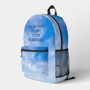 Sac À Dos Imprimé Devis Sky de nom personnalisé