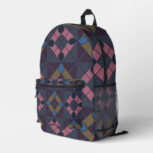 Sac À Dos Imprimé Diamant Géométrique Coloré
