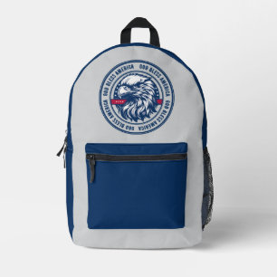 Sac À Dos Imprimé Dieu bénisse l'Amérique, aigle américain en cercle