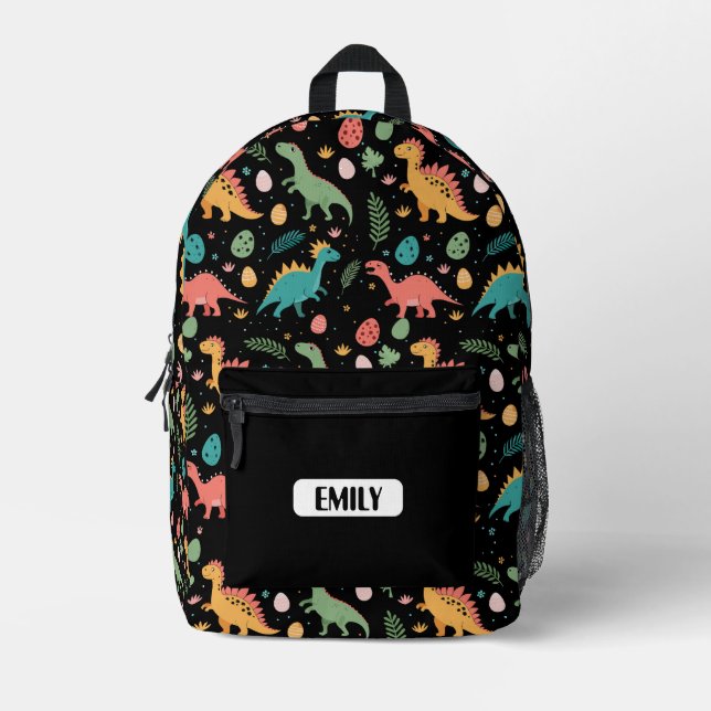 Sac À Dos Imprimé Dino Backpack for Boys – Toddler & Kids School Bag (Recto)