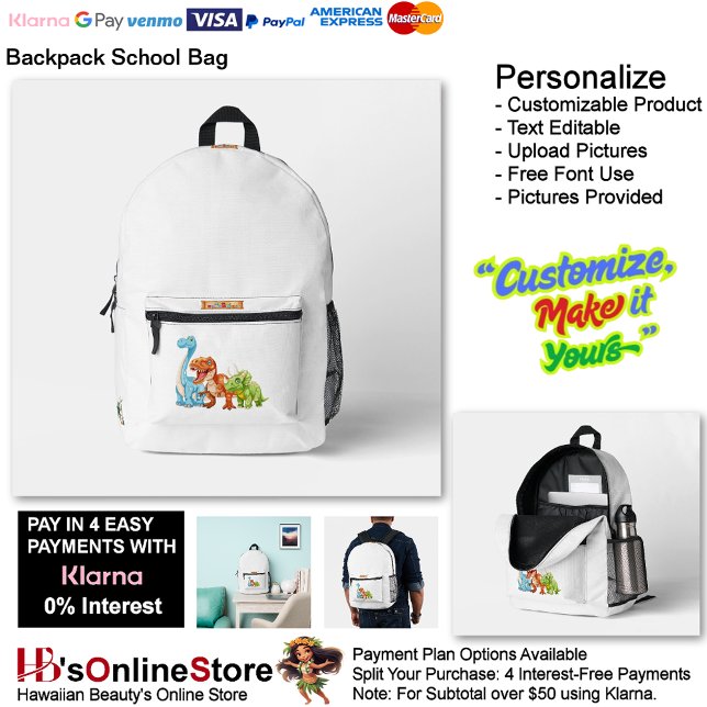 Sac À Dos Imprimé Dino Friends Backpack Print Cut Sew School Bag 2 (Dino Friends Backpack Print Cut Sew School Bag 2.)