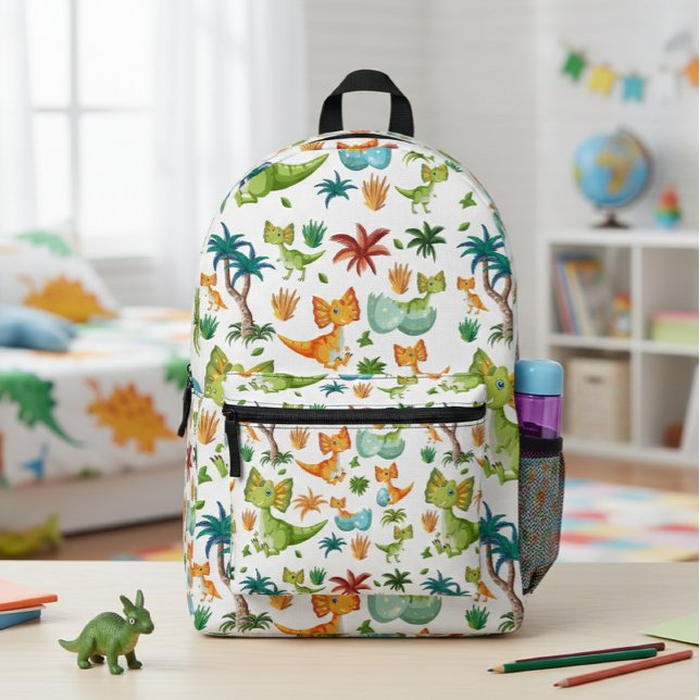 Sac À Dos Imprimé Dinosaur backpack for kids, backpack with dinosaur (Créateur téléchargé)