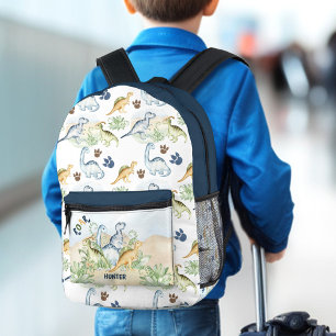 Sac À Dos Imprimé Dinosaur Cute Blue Green Name Garçon