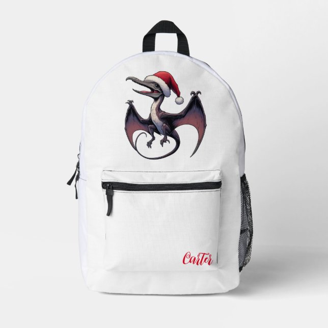 Sac À Dos Imprimé Dinosaure de Noël (Recto)