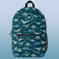 Dinosaure Motif Monogramme initial personnalisé