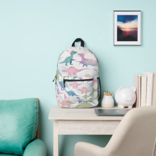 Sac À Dos Imprimé Dinosaures colorés mignon Motif