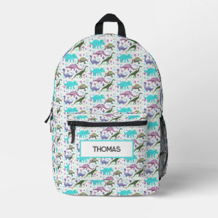 Sac À Dos Imprimé Dinosaures colorés personnalisées Mania