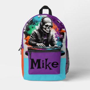 Sac À Dos Imprimé Dj Skeleton
