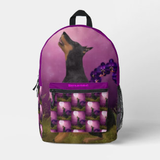Sac À Dos Imprimé Doberman Pinscher Imaginaire Moon Personnalisé