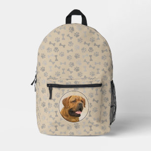 Sac À Dos Imprimé Dogue de Bordeaux Peinture - Cute Original Chien A