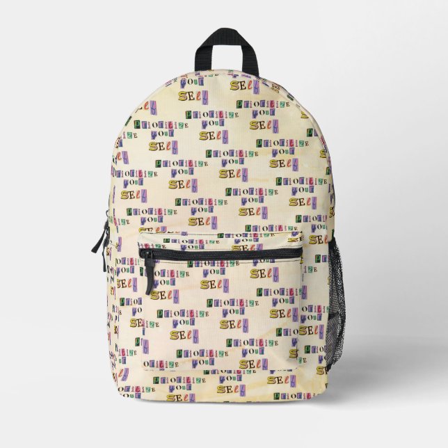 Sac À Dos Imprimé Donnez-vous la priorité (Recto)