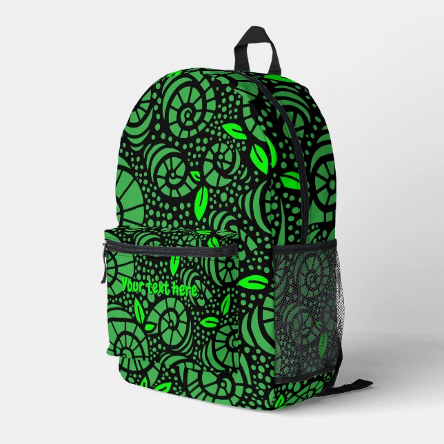 Sac À Dos Imprimé Doodle tourbillon désordonné art abstrait (Coin arrière droit)